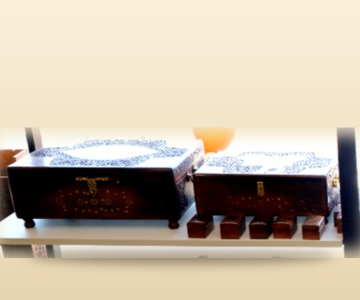 Wooden Inlay Jewellery Box